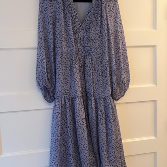 Joie Harlie gathered leopard-print fil coupé chiffon midi dress - XS - Picture 8 of 10